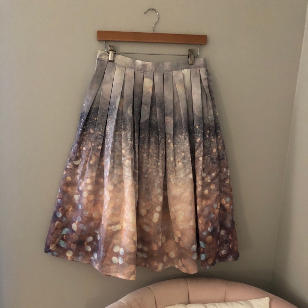 Chicwish Bokeh Print Midi Skirt